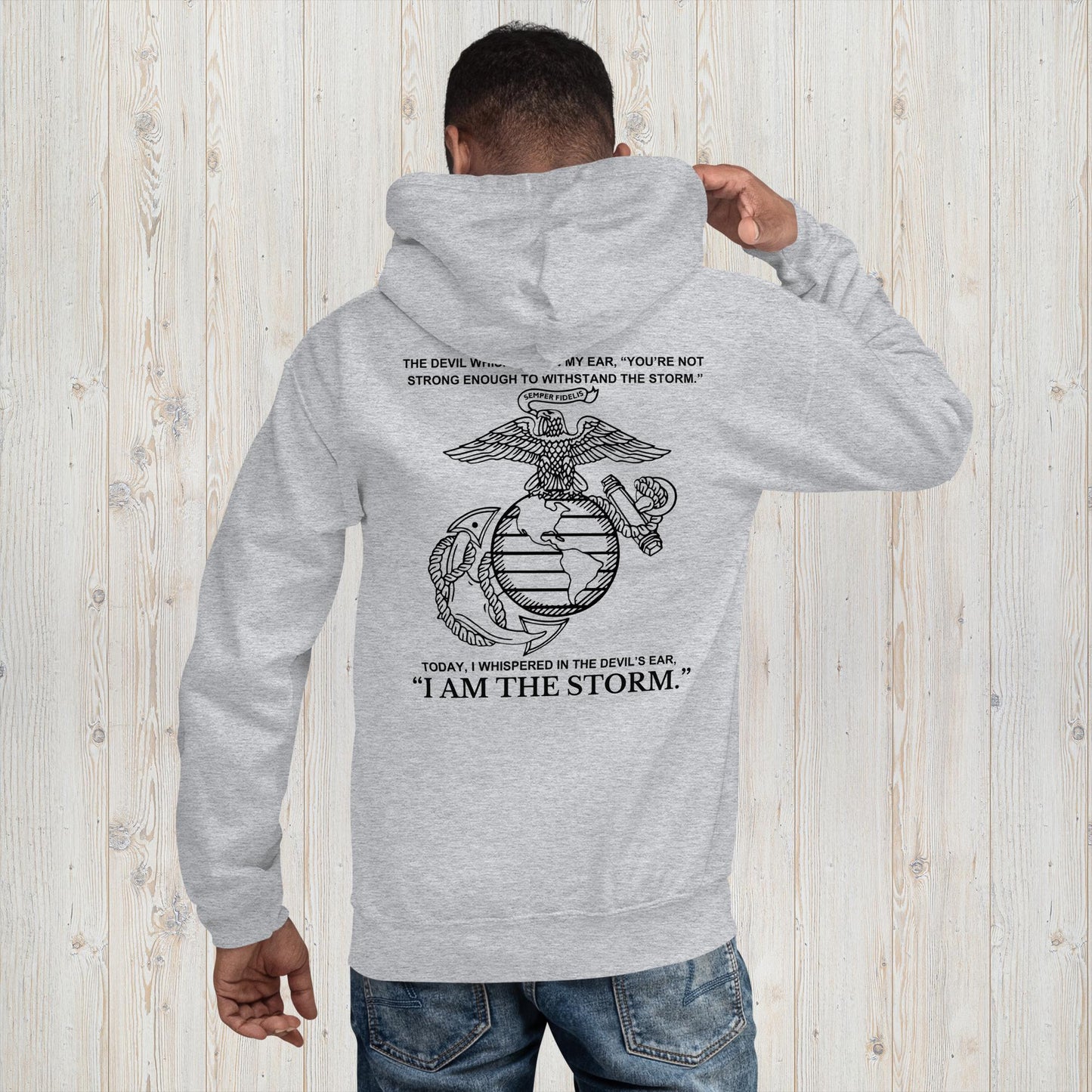 US Marine I AM THE STORM Unisex Hoodie