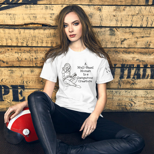 Well Read Woman T-Shirt - Soft & Lightweight Cotton - Various Sizes - On Demand